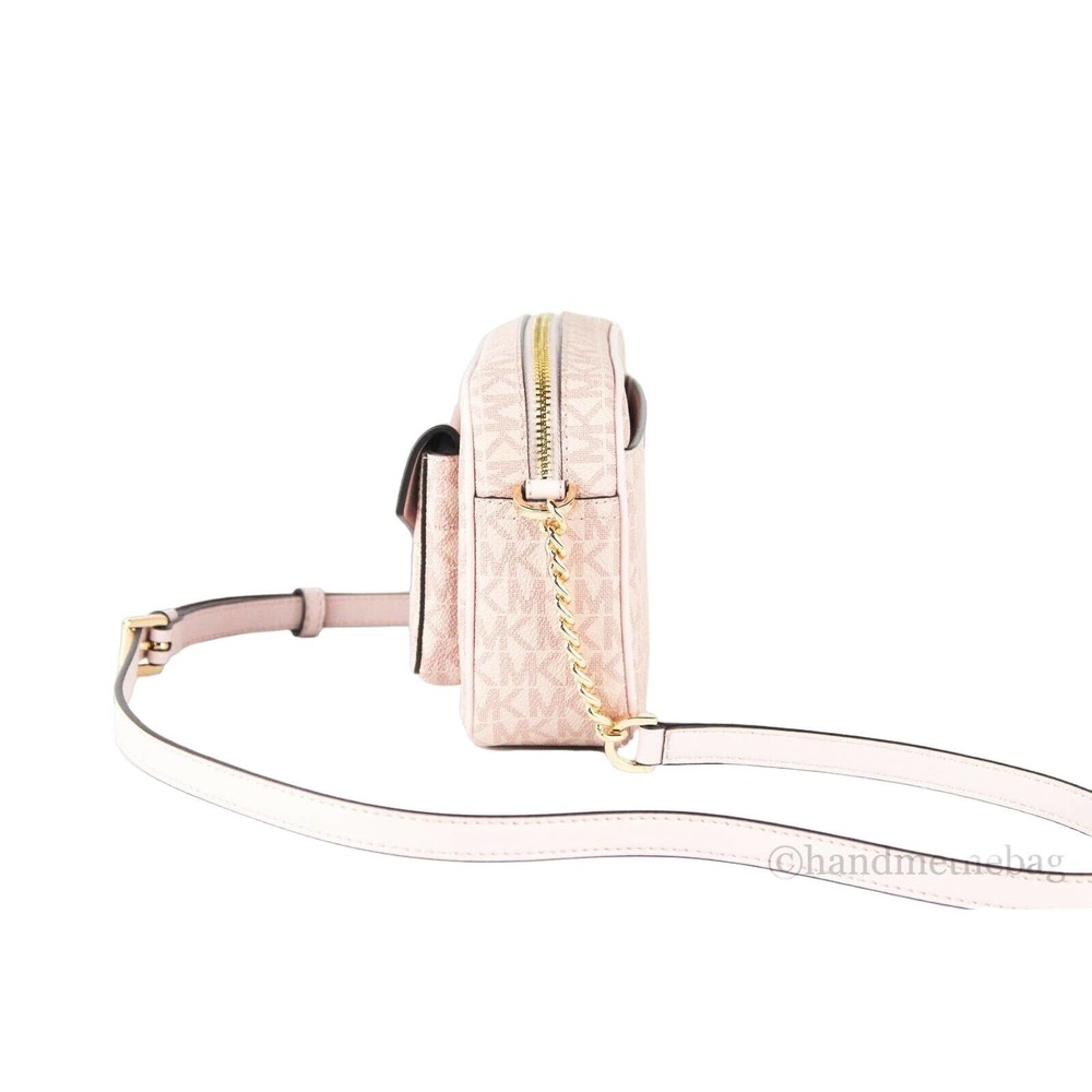 Michael Kors Jet Set Medium Pocket Camera Bag Crossbody Powder Blush Nwt $348 - Picture 3 of 7
